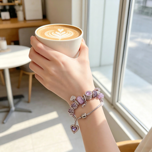 Violet Soul Charm Bracelet