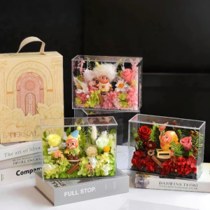 Starman Figurine Preserved Flower Gift Box