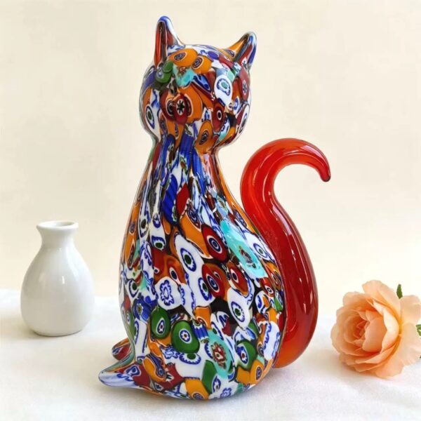 Iridescent Feline Glass Ornament