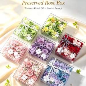 Artisan‑Crafted Real Eternal Rose Keepsake Box