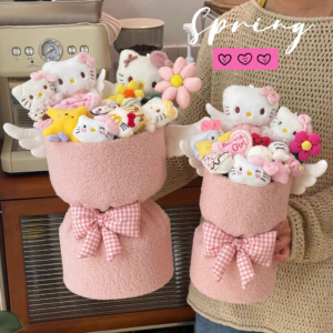 Artisan Handcrafted Angel Kitt Cat Plush Bouquet