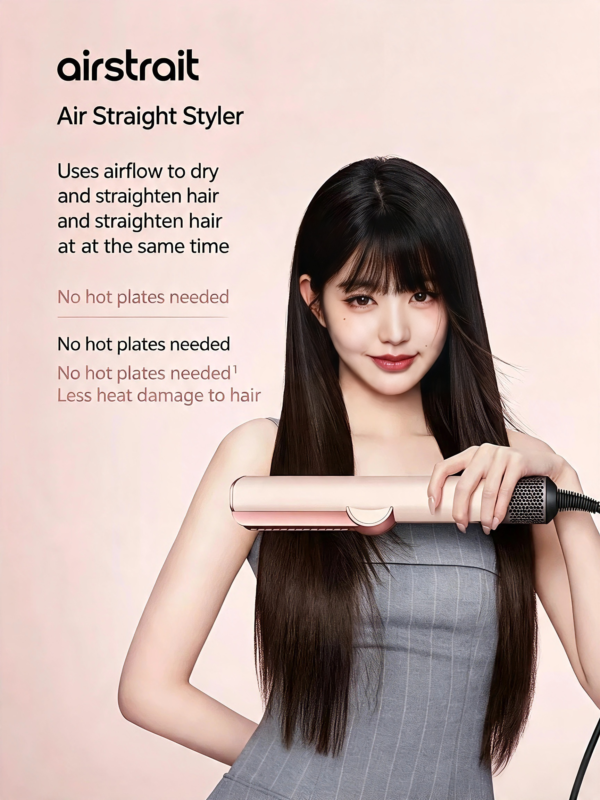 D HT01 Air‑Straight Styler, Wet & Dry 2‑in‑1 Hair Dryer & Straightening Flat Iron